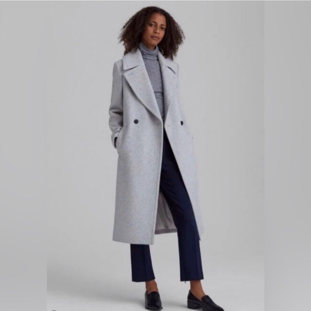Club Monaco Light Gray Pea Coat